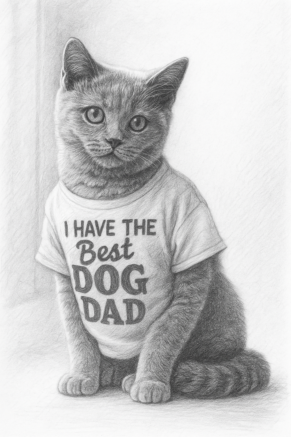 Best Dad Ever – Custom Cat Portrait Gift