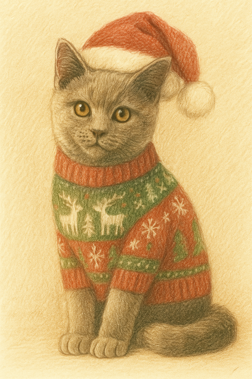 Christmas Cat Portrait – Holiday Special