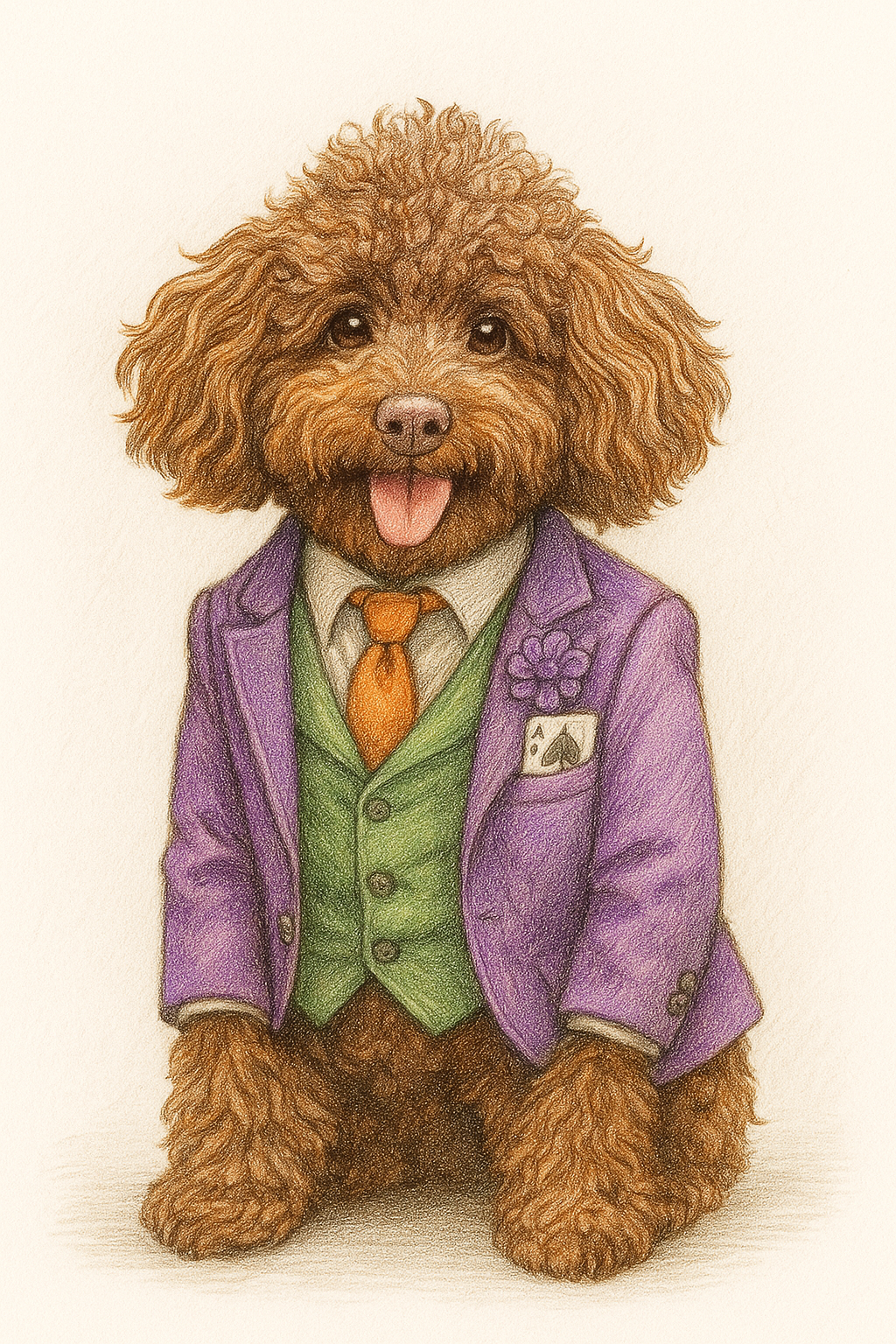 Joker Style Pet Portrait – Comic-Inspired Art