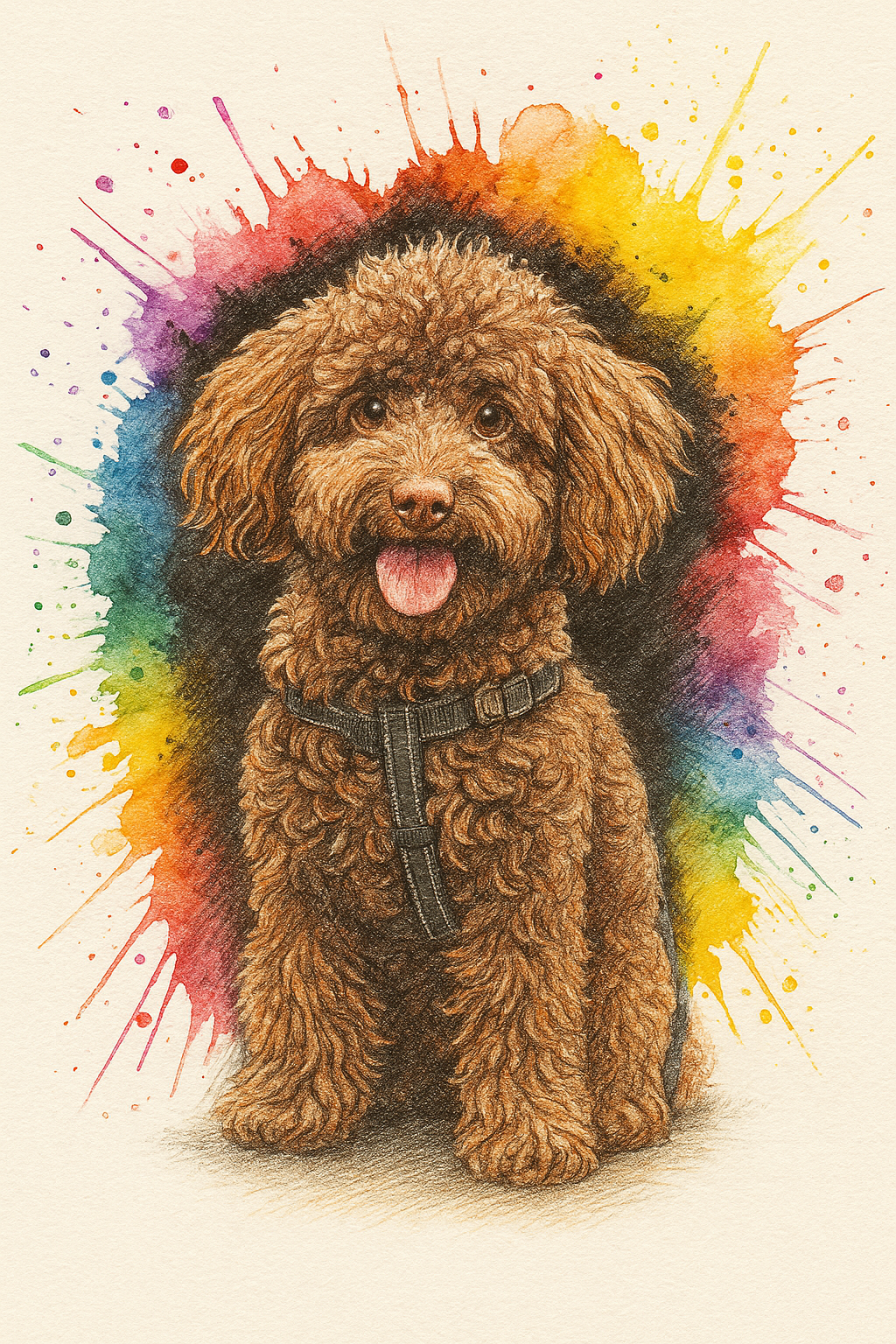 Splash & Sketch – Watercolour Style Pet Portrait