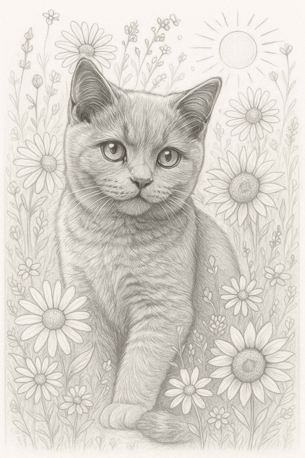 Summer Vibes Custom Cat Portrait
