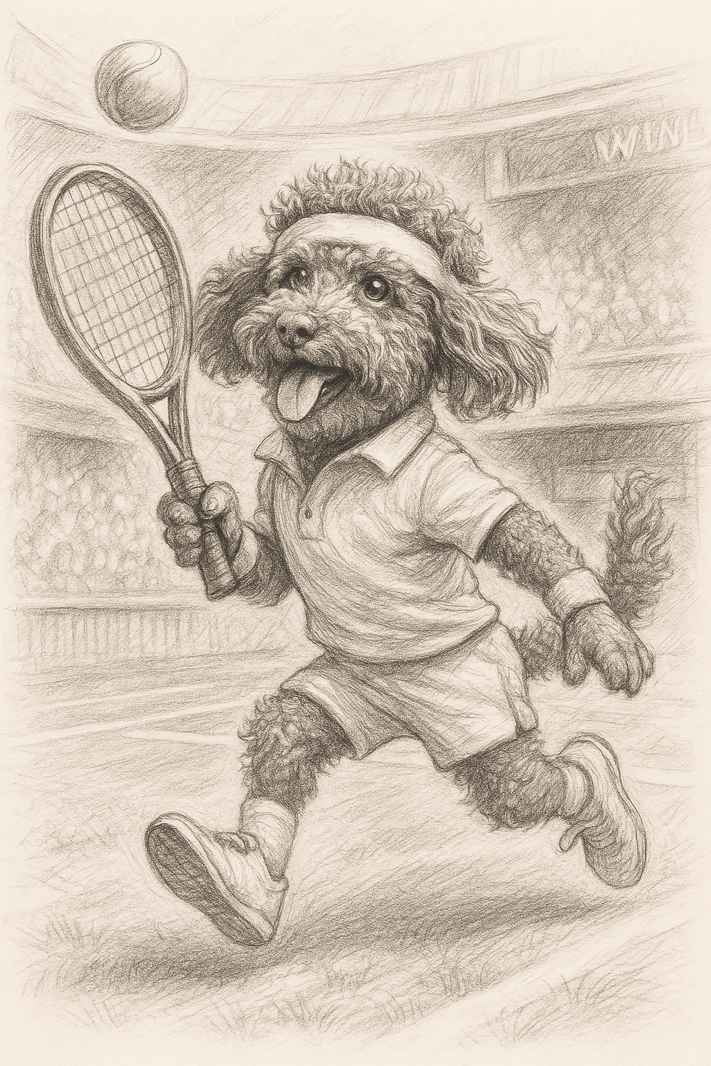 Tennis Star Pet Portrait