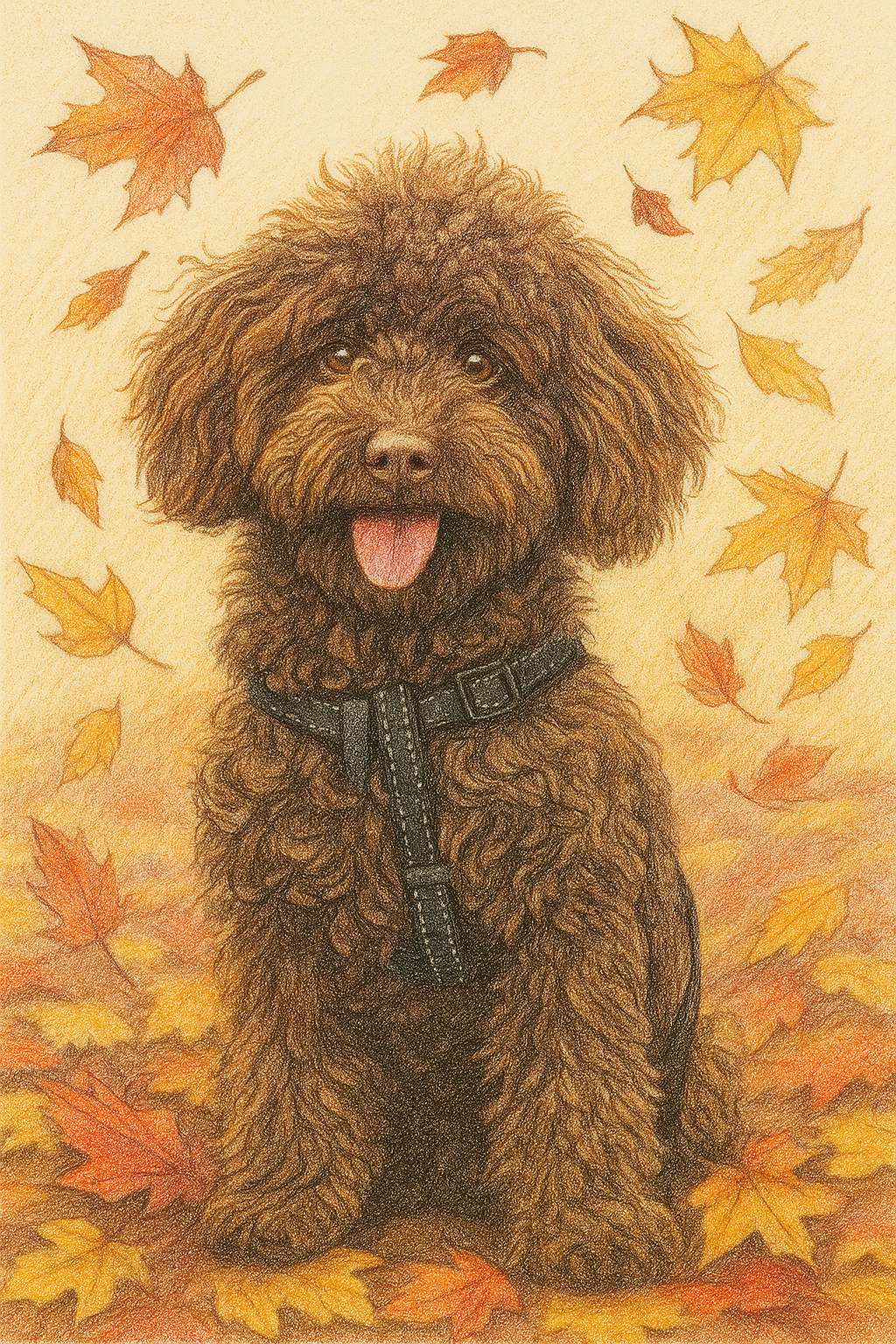 Whimsical Autumn Pet Portrait
